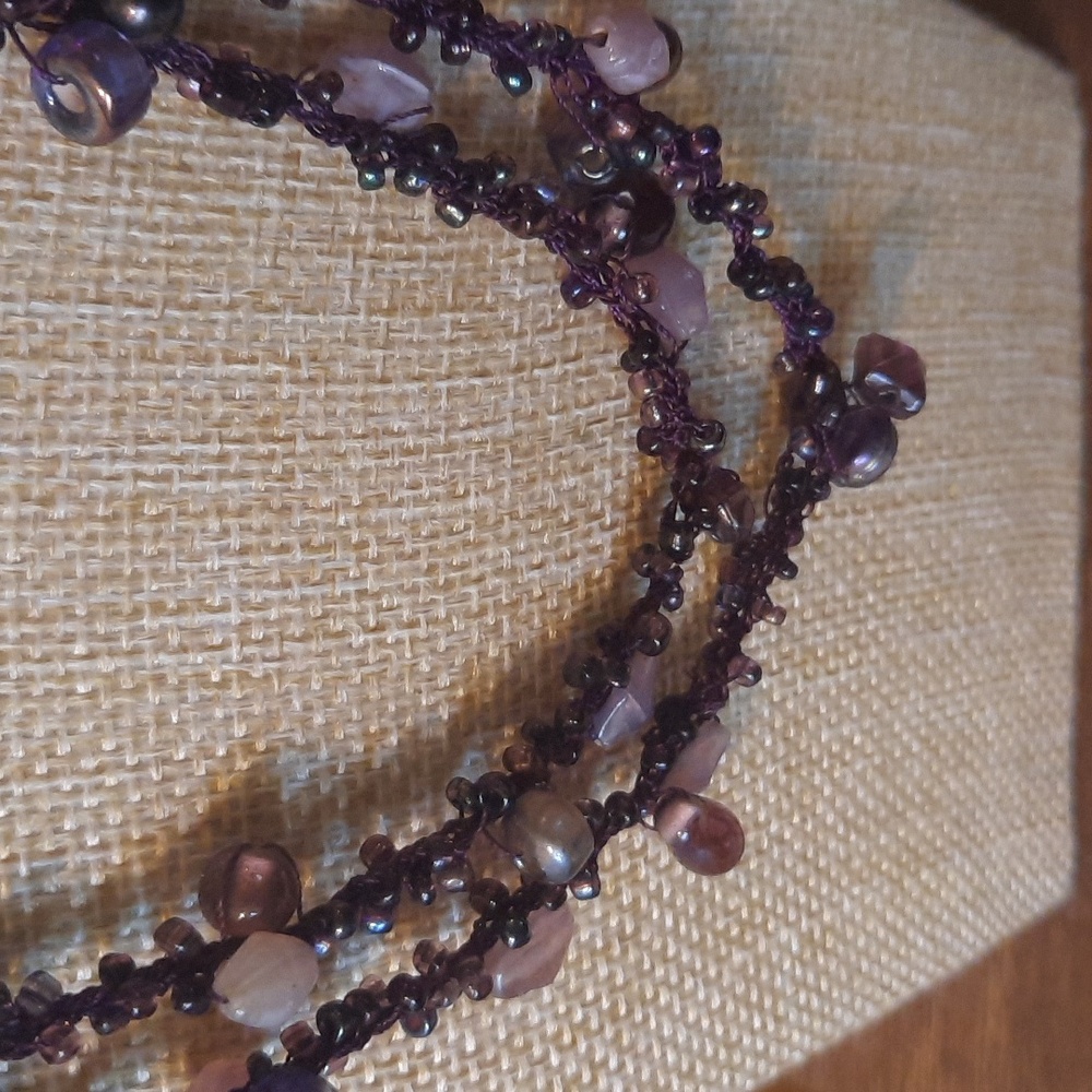 Glass beaded necklace - Picture 5 of 5